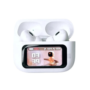 Rofee A70 ANC Earbuds With Digital LCD - White