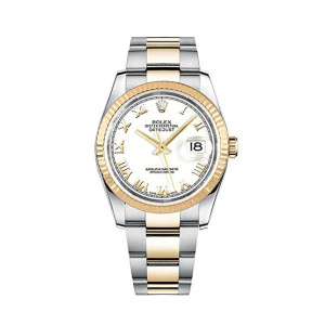 Rolex Datejust 36 Men's Watch Yellow Gold (116233-WHTRO)