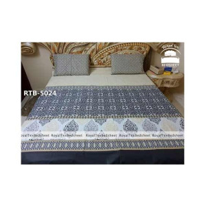 Royal Tex Printed Double Bed Sheet (RTB-5024)