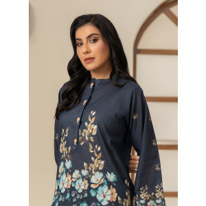 Ahlam Royal Blue Elegant Tunic Printed Lawn Kurta 1-piece
