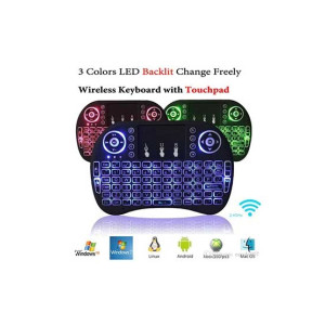 Mini Touchpad Wireless Backlit Keyboard Mouse For Android Box or tv
