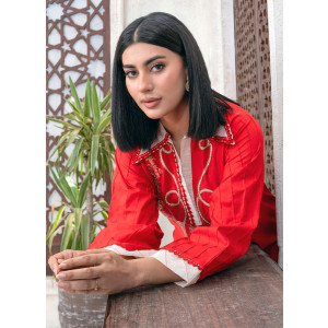 Ahlam Ruby Blossom Cotton Suit 2-Piece