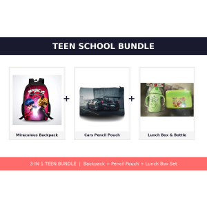 School Squad Bundle 02– Backpack, Pouch & Lunch Box