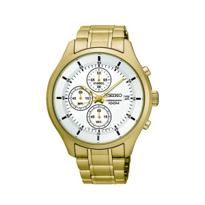 Seiko Quartz Chronograph Men's Watch Golden (SKS544P1)