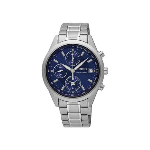 Seiko Quartz Chronograph Men's Watch Silver (SNDV53P1)