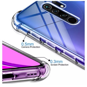 MISC Shockproof Silicone Transparent Case For Redmi Note 9