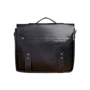 Snug Austin 2.0 Double Studs Leather Laptop Bag Black