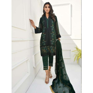 Glittire Aura Collection Vol-1 Unstitched 3 Piece (Sparkling Emerald)