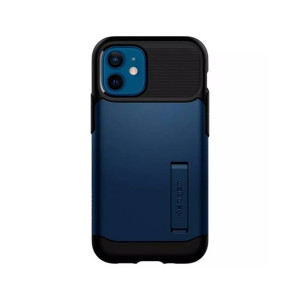 Spigen Slim Armor Glass Case For iPhone 12 Mini Navy Blue (ACS01547)