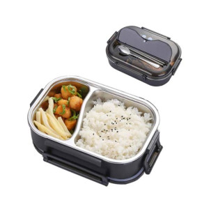 RGShop Stainless Steel Two Portions Lunch Box
