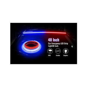 Godzilla Car Dashboard Flexible Police Strip Light Red And Blue 48 Inch