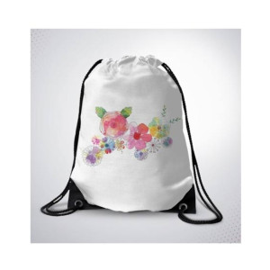 Traverse Flower Printed Drawstring Bag (T148DRSTR)