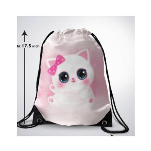 Traverse Cute Kitty Printed Drawstring Bag (T279DRSTR)