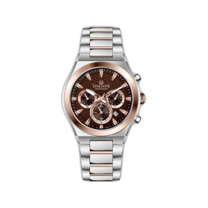 Timezone Timeshift Journey Watch For Men Two Tone Rose Gold (TZ-1328)