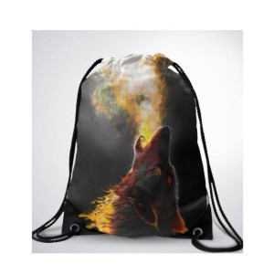 Traverse Wolf Digital Printed Drawstring Bag (T551DRSTR)