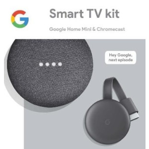 Google Smart TV Kit Home Mini and Chrome Cast 3