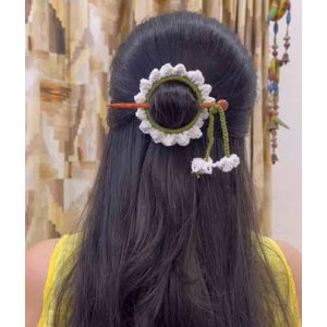 Urban Crate Handmade Crochet Hair Stick For Bun Hairstyles
