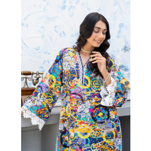 Ahlam Urban Mosaic Printed Lawn Kurta 1-piece