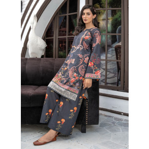 Ahlam Velvet Poppy Printed Lawn Kurta Set 2-piece