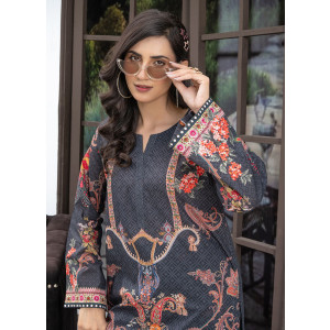 Ahlam Velvet Poppy Printed Lawn Kurta 1-piece