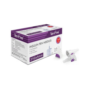 VeriFine 31G 5mm Insulin Pen Needles - 100 Pcs