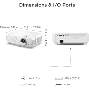 ViewSonic 4,000 ANSI Lumens 4K Smart Laser Projectorr (LX750-4K)