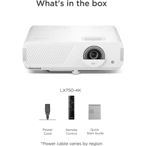 ViewSonic 4,000 ANSI Lumens 4K Smart Laser Projectorr (LX750-4K)