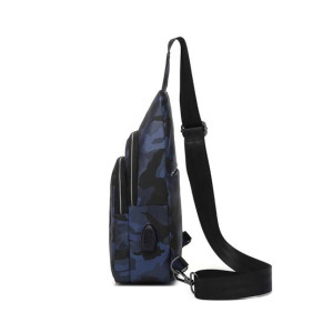 Poso Casual Chest Bag For Men Army Blue (PS-326)
