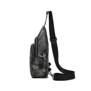 Poso Casual Chest Bag For Men Army Grey (PS-326)