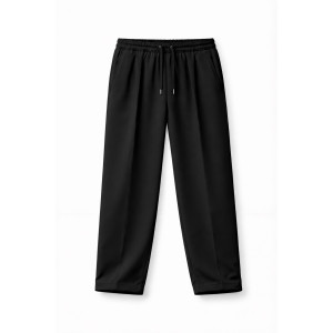 Fashion Flies Black Quality Pleated Trouser For Men
