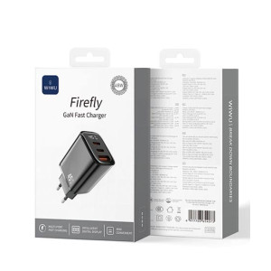 Wiwu Firefly 45W GaN Fast Charger Dual USB-C Adapter (Wi-G011)