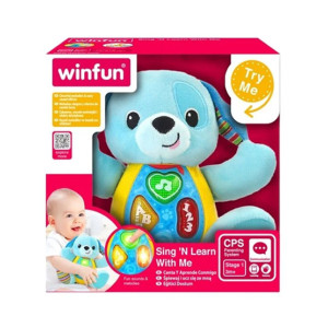 Winfun Melodic Blueberry Sing And Learn Dog Stuffed Toy (0686)