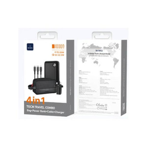 Wiwu 4 in 1 Tech Travel Combo Black