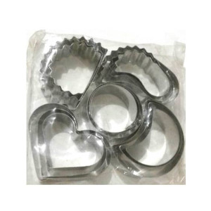 Ferozi Traders 4 Shapes Cookie Cutter - Silver