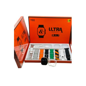 Nova online store Y80 Ultra Smart Watch With 8 in 1 Straps