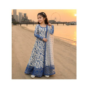 Zafeer Kids 3pcs Digital Printed Maxi For Girls (001)