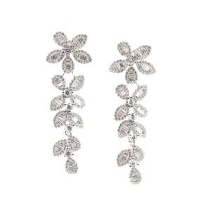 Zed Eye Flower Trail Earrings For Women (ISE172)