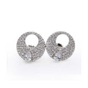 Zed Eye Hollow Moon Earrings For Women (ISE125)