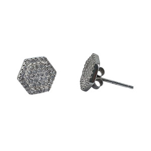 Zed Eye White Nest Earrings For Women (ISE029)