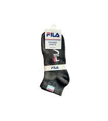 iShopping - Fila Trainer Socks Low Rise Lowcut Socks for Men Charcoal - 2 Pair Set