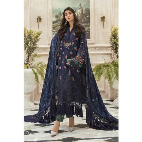 iShopping - Maria.B. MBROIDERED Unstitched 3 Piece Navy Blue (BD-1901)