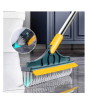 iShopping - 2-in-1 Floor Scrub Brush with Long Handle & Squeegee