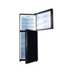iShopping - PEL DIgitron InverterOn Flat Glass Door Freezer-On-Top Refrigerator 14 Cu Ft Silver Strip Black (PRINVO GD DT-22260)