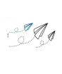 iShopping - Muzamil Store Airplane Design Temporary Tattoo Sticker Black