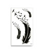 iShopping - Muzamil Store Henna Bird Feather Waterproof Tattoo Sticker Black