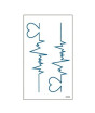iShopping - Muzamil Store Love Heartbeat Wave Temporary Tattoo Sticker