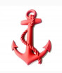 iShopping - Muzamil Store 3D Anchor Car Decoration Mental Logo Sticker Red