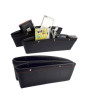 iShopping - Muzamil Store Car Seat Gap Storage Organizer PU Leather Black 1PC