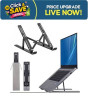 iShopping - Muzamil Store Portable & Foldable Aluminium Laptop Stand - Black