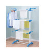 iShopping - AGM Portable 3 Tier Clothes Drying Stand Blue/White